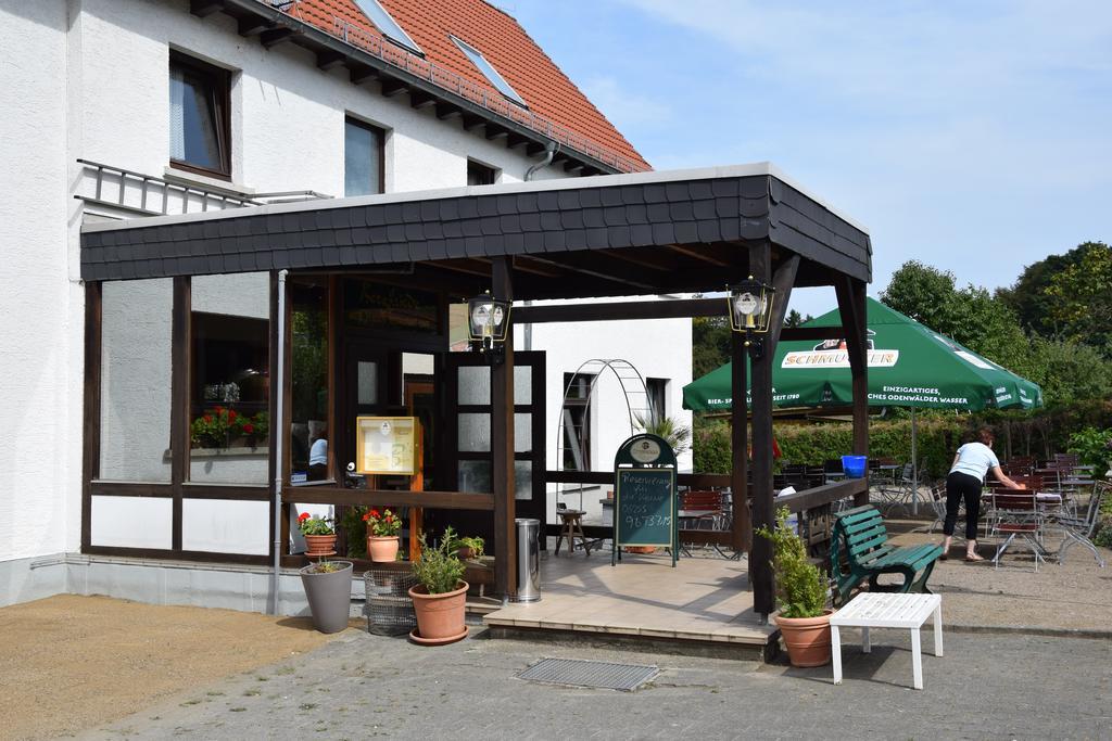 Gasthof Bergfriede Lindenfels Bagian luar foto